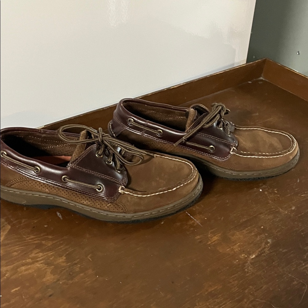 Sperry Men's Tan and Brown Boat Shoes - Picture 6 of 7